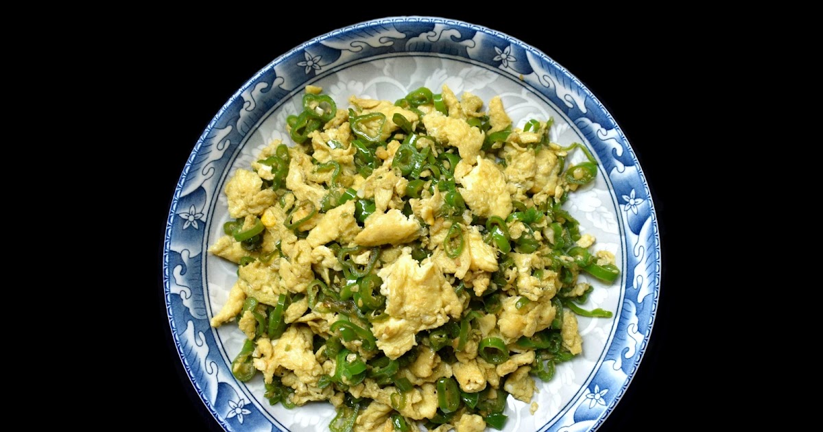 Scrambled Eggs and Green Chilies