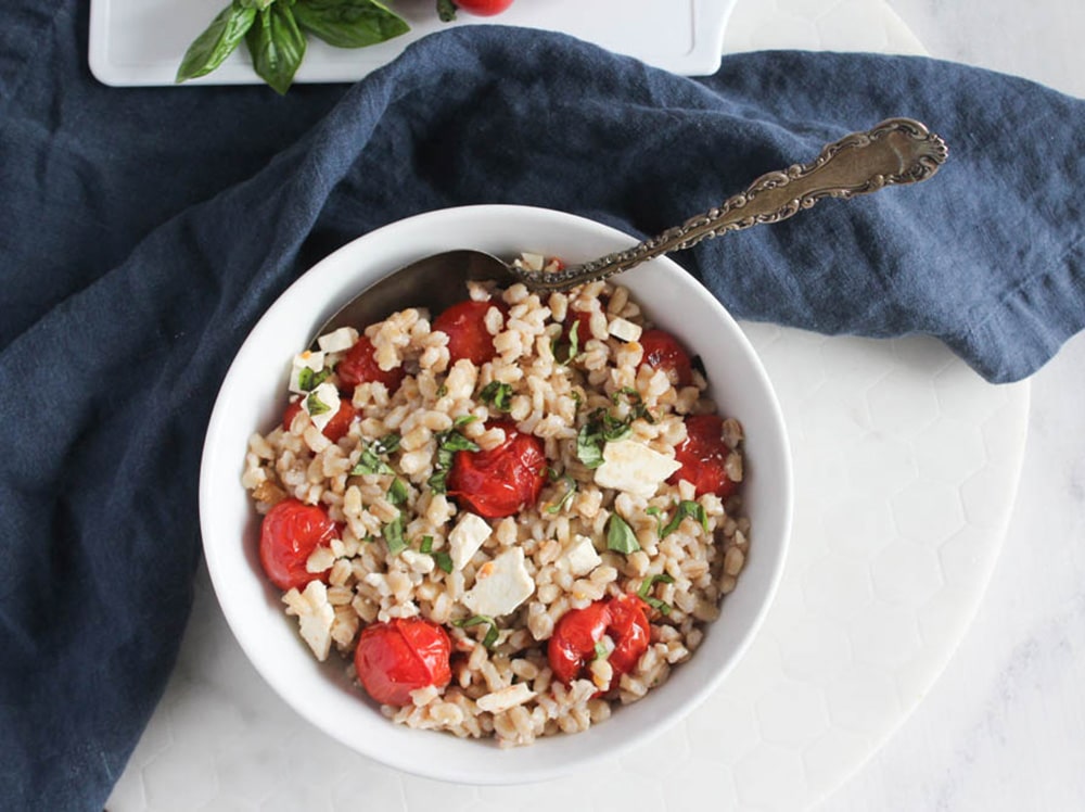 Farro with Blistered Tomatoes