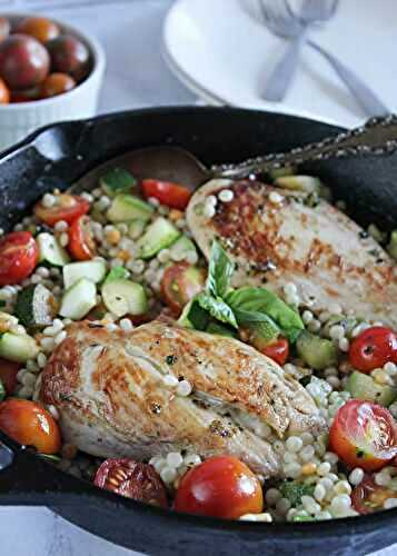 Pesto chicken with vegetables