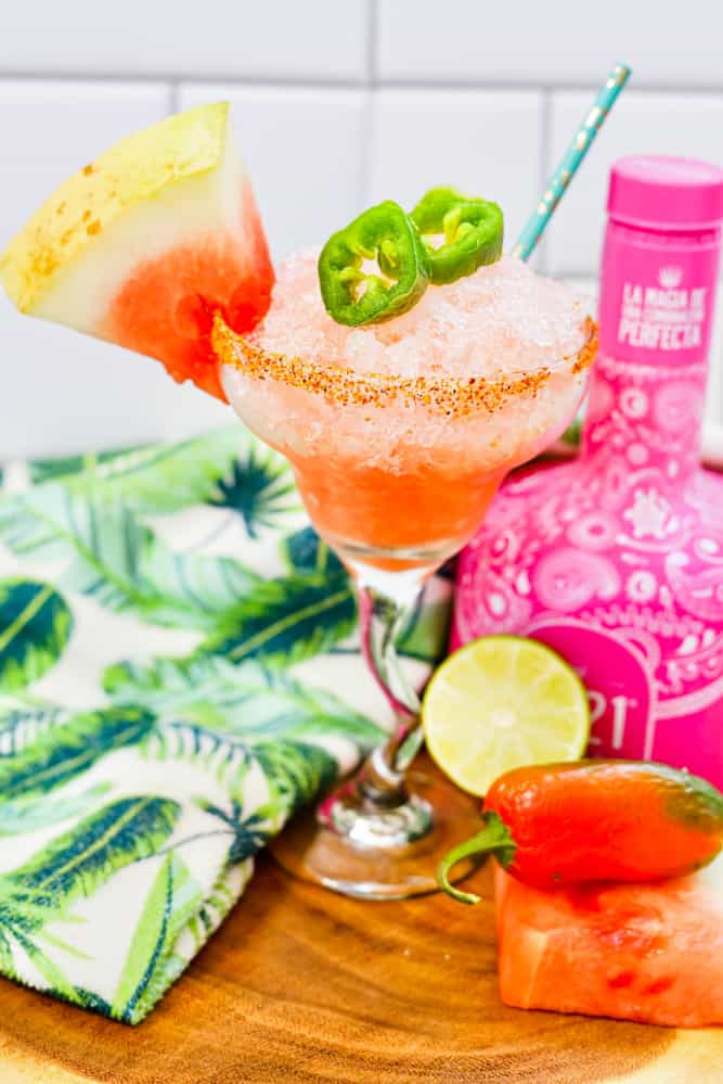 Frozen Spicy Watermelon Margarita