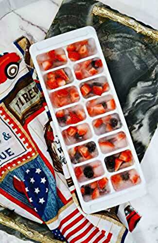Red White and Blue Infused Ice Cubes