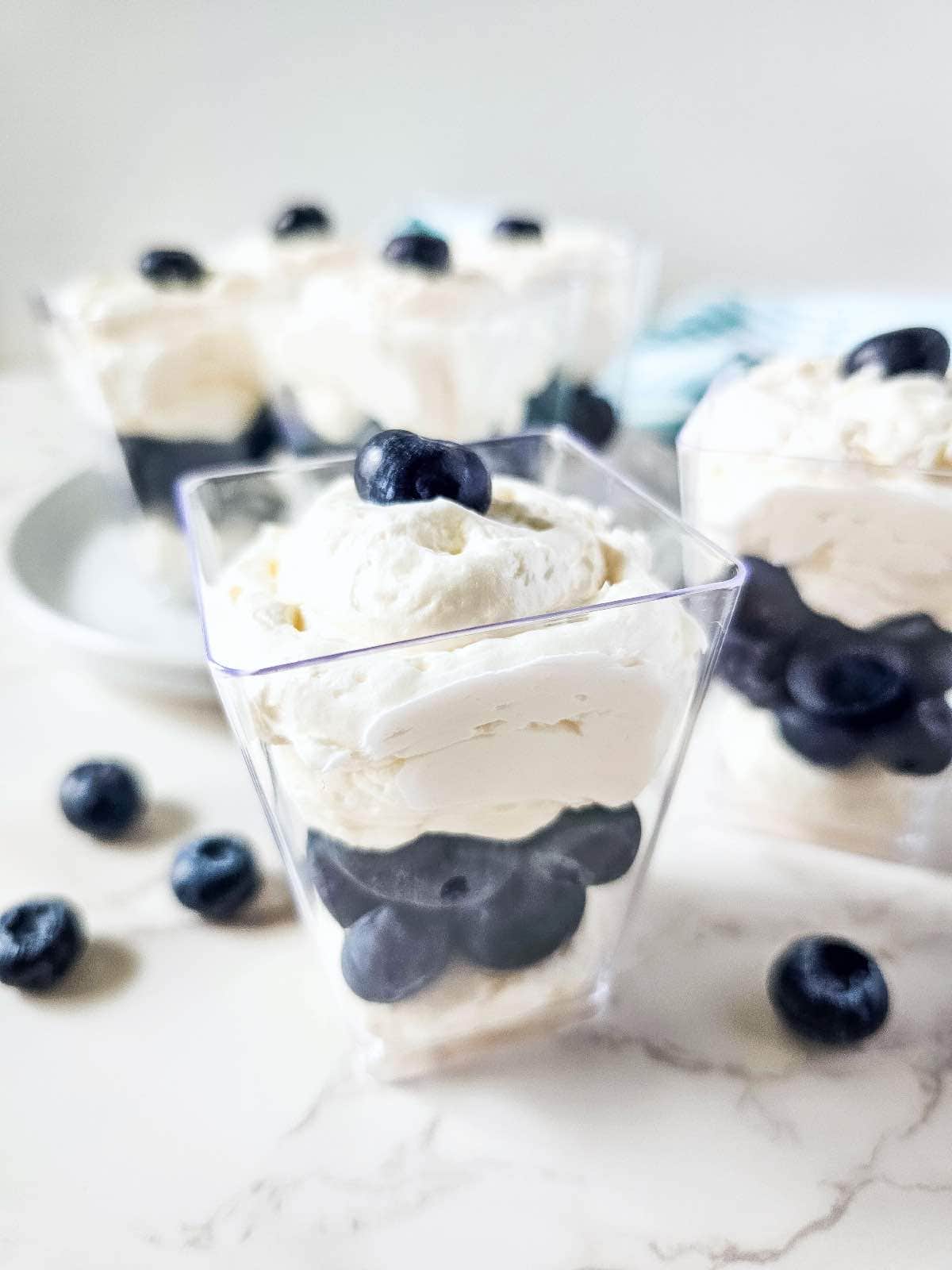 No Bake Lemon Blueberry Cheesecake Parfaits