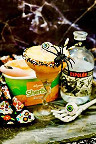 Orange Sherbet Halloween Margarita