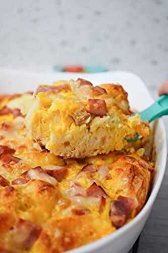 Ham and Swiss Biscuit Breakfast Bake