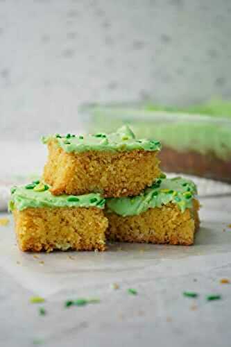 St. Patrick's Day Sugar Cookie Bars (with Cake Mix!)