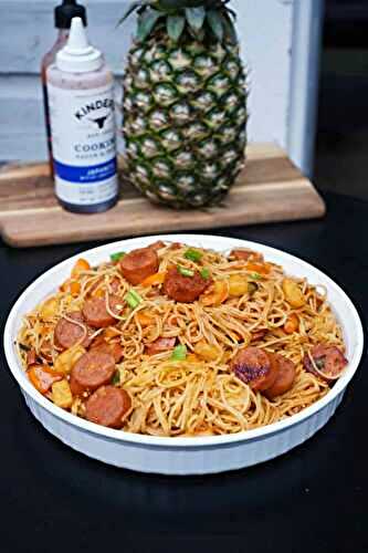 Pineapple and Sausage Stir Fry on the Blackstone (or Flat Top)