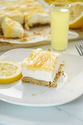 No Bake Limoncello Cheesecake Bars