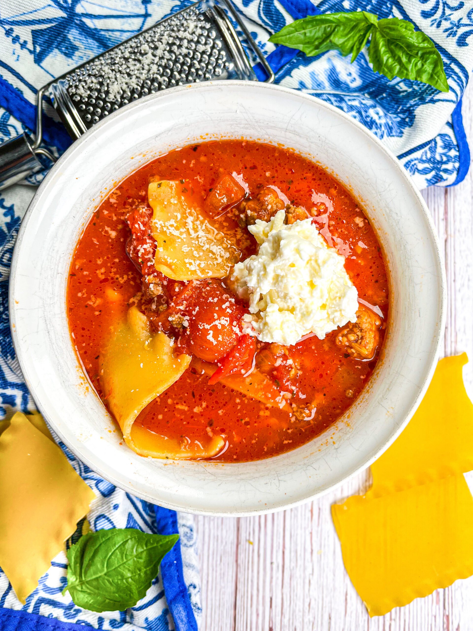 BEST Lasagna Soup Recipe