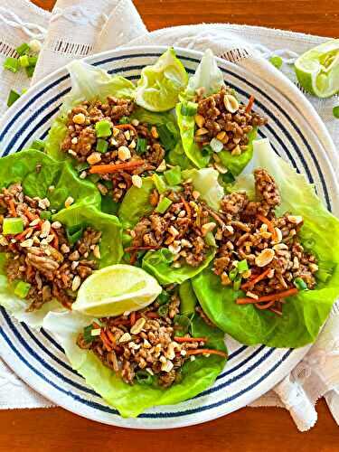 Asian Lettuce Wraps (Pork or Chicken!)