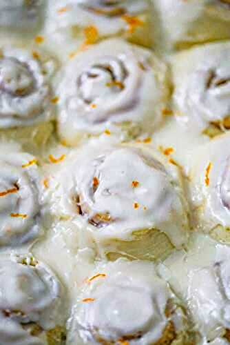 Easy Fluffy Orange Cream Cinnamon Rolls