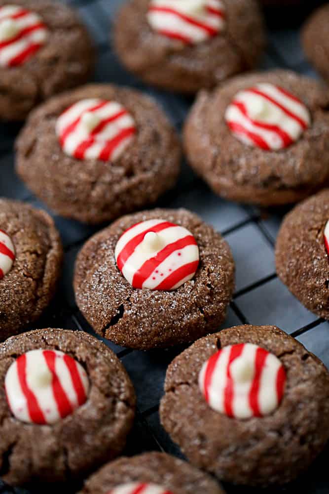 Milk Chocolate Peppermint Kiss Cookies