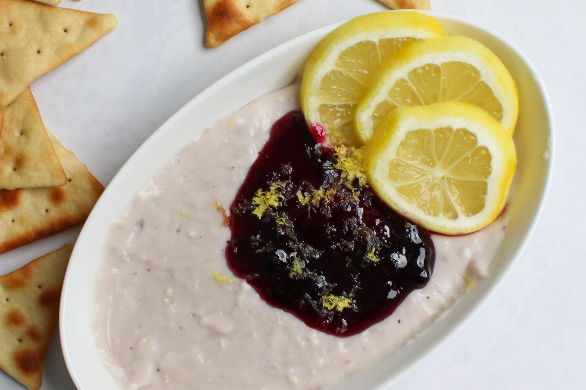 Blueberry Lemon Whipped Brie Dip