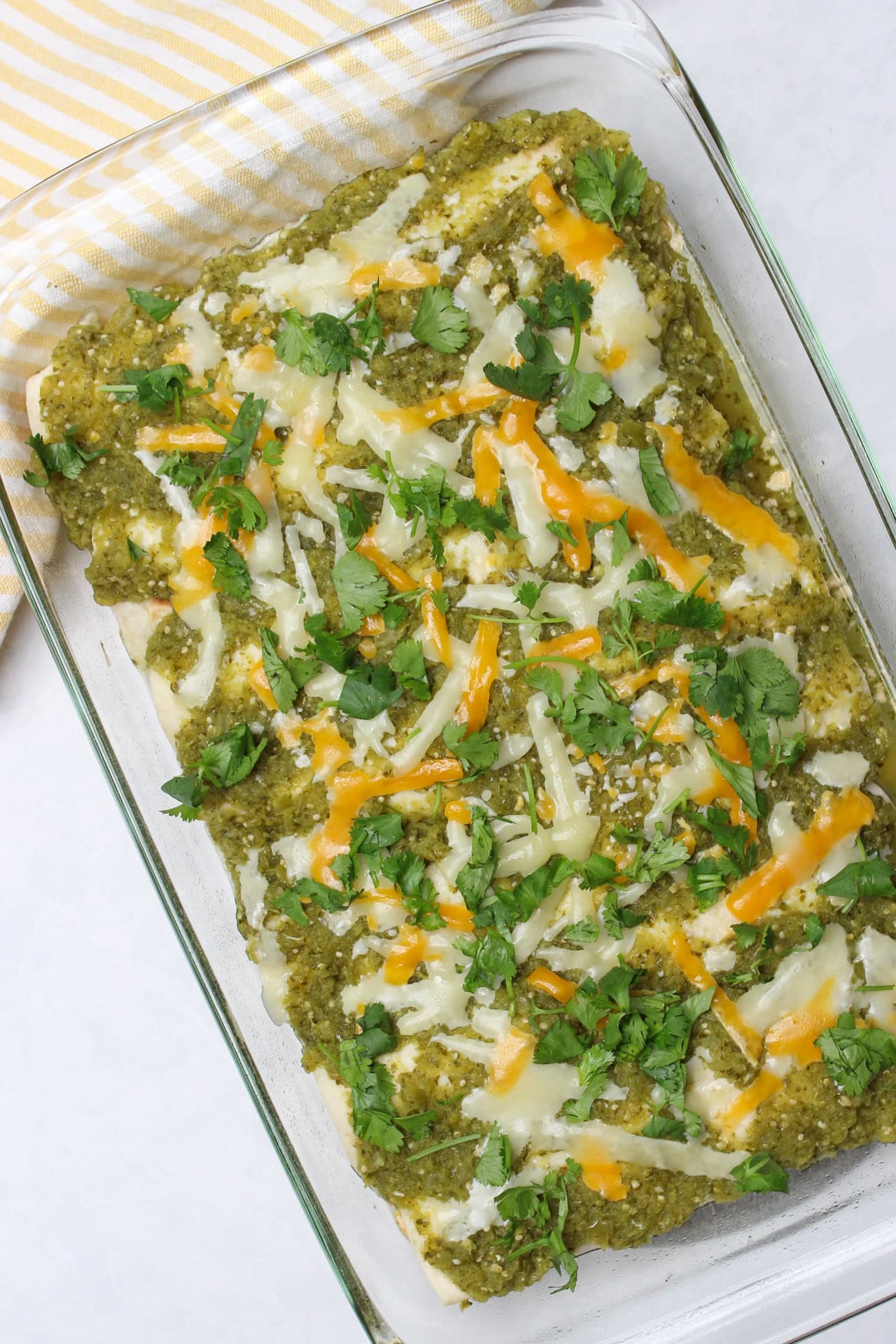 Healthy Green Chicken Enchiladas