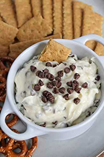 Chocolate Chip Cheesecake Dip (No Bake)