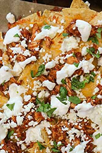 High Protein Chicken Tinga Nachos