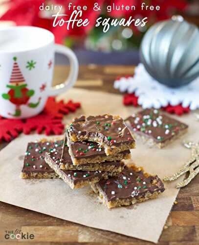 Gluten Free Holiday Toffee Squares (Dairy Free)