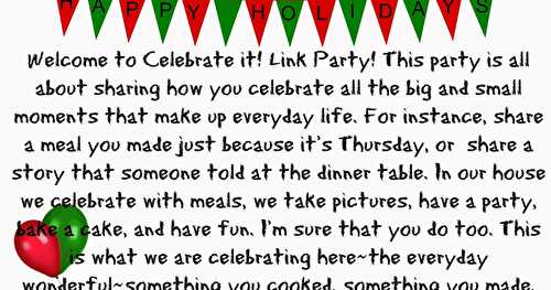 Celebrate It!   Blog Party #22