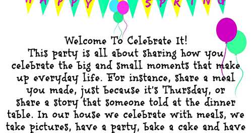 Celebrate It! Blog Party!