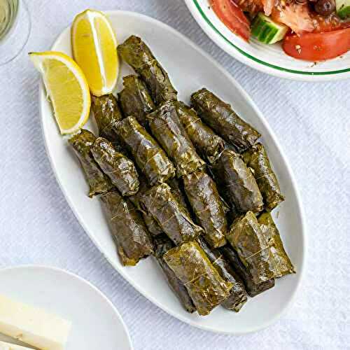 BEST Dolma: Stuffed Grape Vine Leaves with Meat