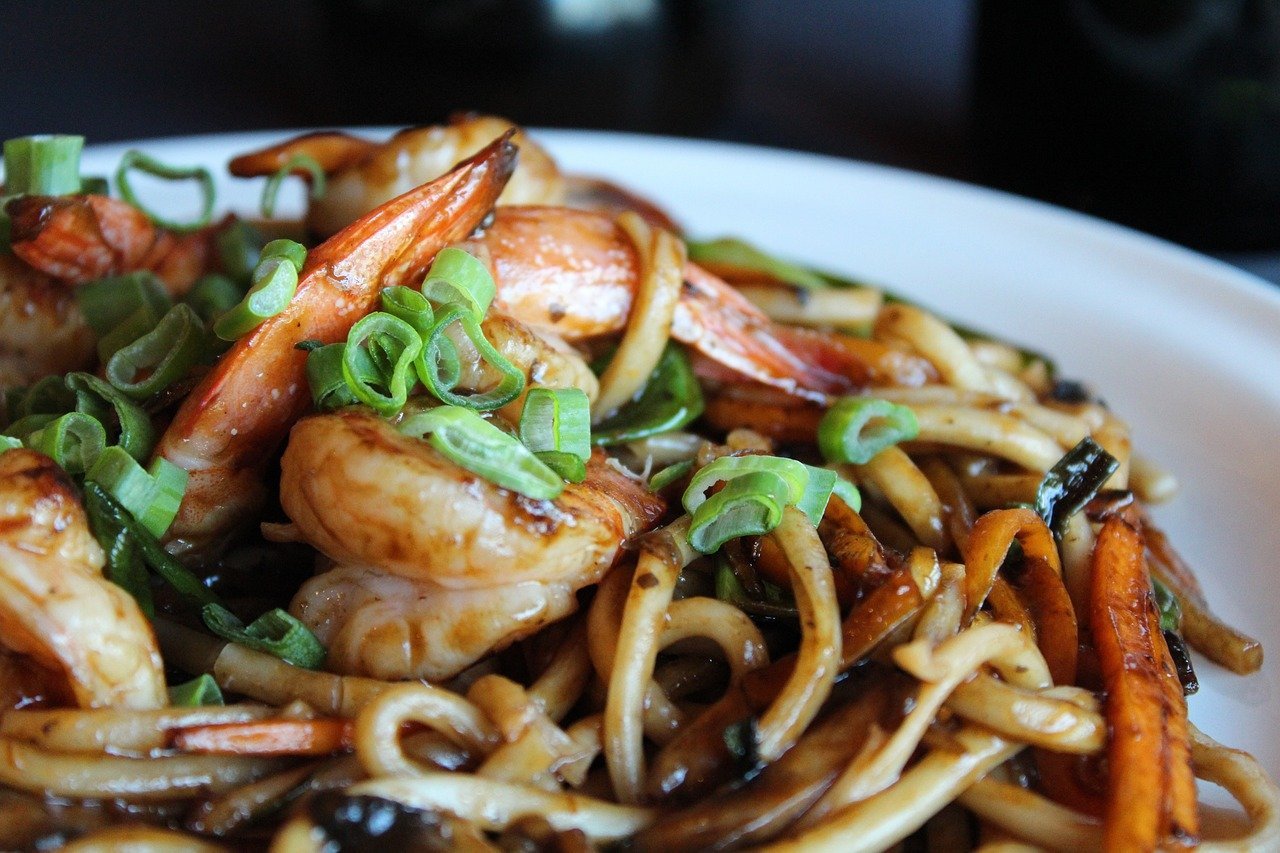 Japanese Noodles with Shrimp