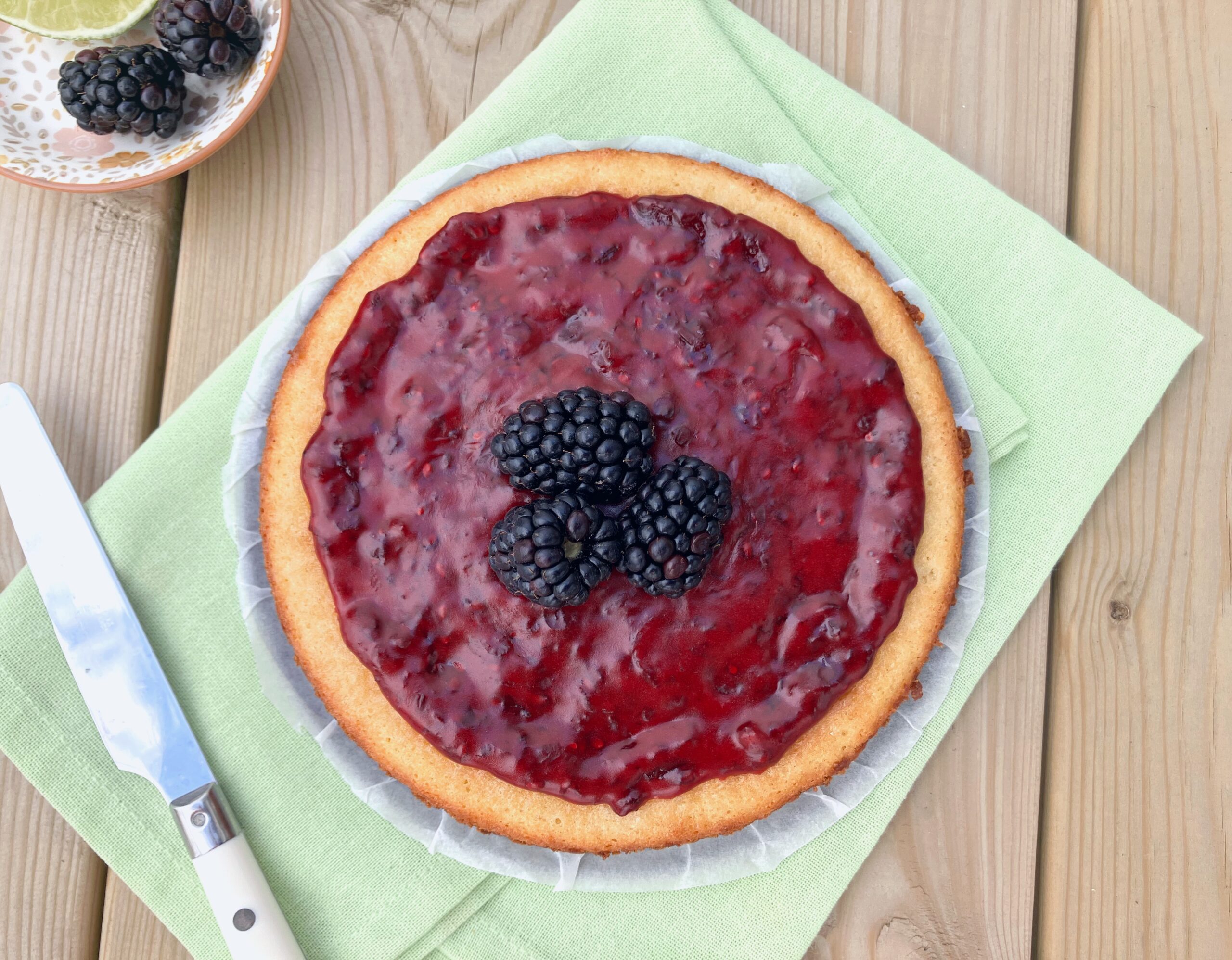 Lime and Blackberry Swedish Mud Cake (with Blackberry Icing)