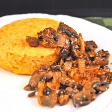 Butternut Squash Timbales, Mushroom Sauce