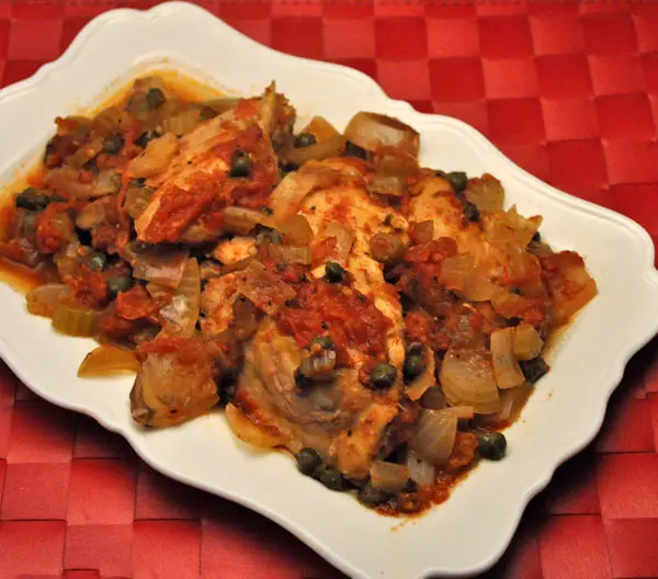 Chicken with Tomatoes and Capers, Slow Cooker; Le Sergon