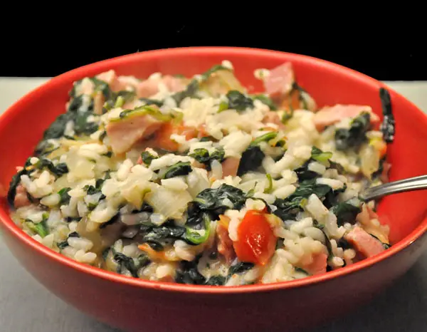 Ham and Spinach Risotto