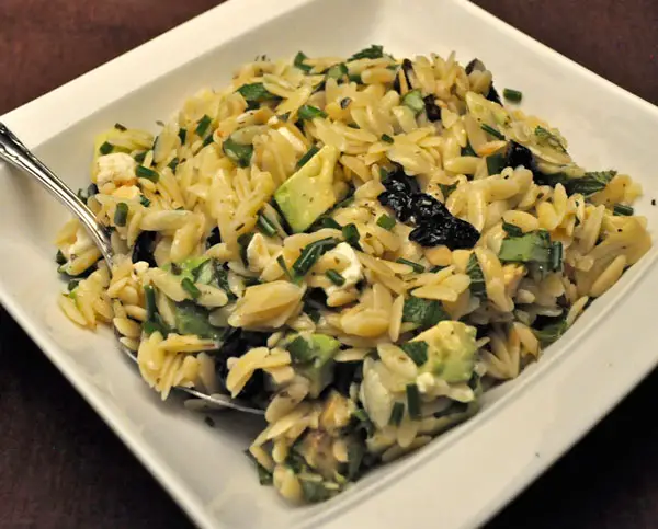 Lemon Orzo with Avocado and Herbs; Crime