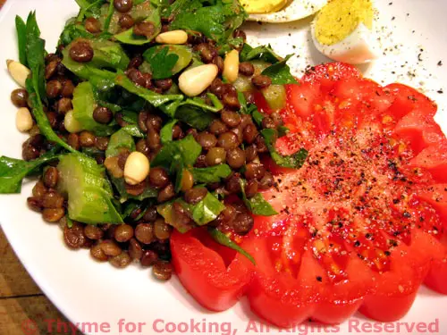 Lentil and Herb Salad! Nobody Eats Parsley....