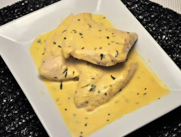 Turkey Cutlets with Mustard Sauce; no top 10