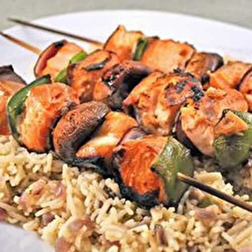 Grilled Salmon Kebabs