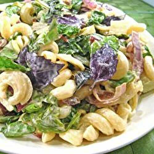 Pasta Salad with Chard & Purple Basil