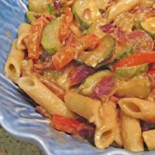 Zucchini & Red Pepper Pasta Salad