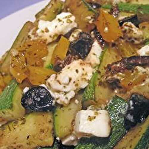 Zucchini with Feta & Olives