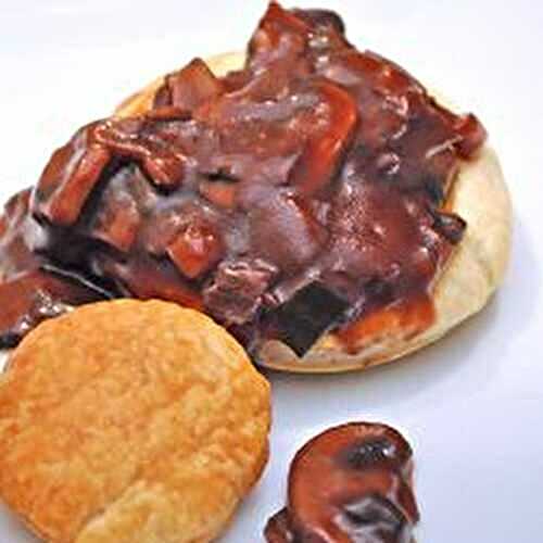 Mushrooms with Brown Sauce in Puff Pastry