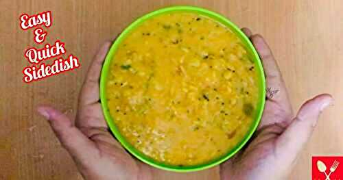 Dal Sabzi - Easy sidedish for Roti / Chapathi 