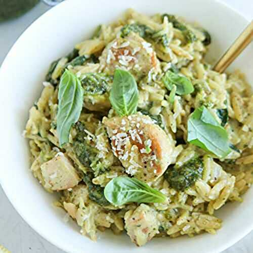 Pesto Chicken Orzo