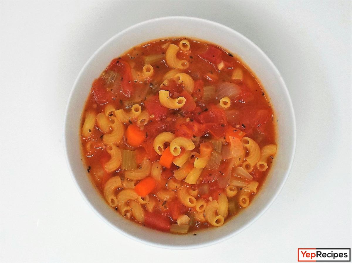 Tomato Vegetable and Macaroni Soup