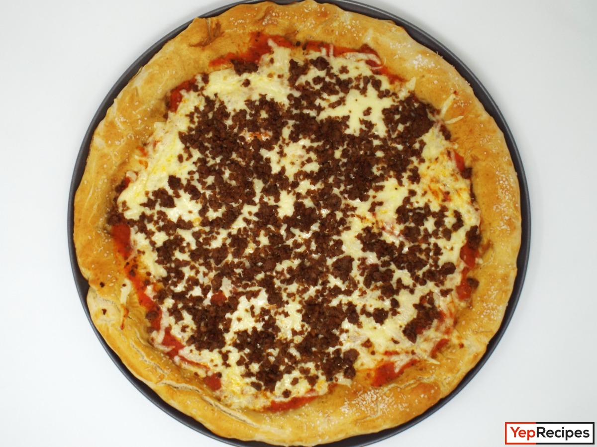 Pretzel Crust Pizza with Chorizo Sausage