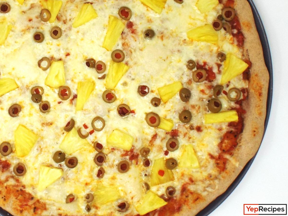 Zesty Pineapple and Green Olive Pizza