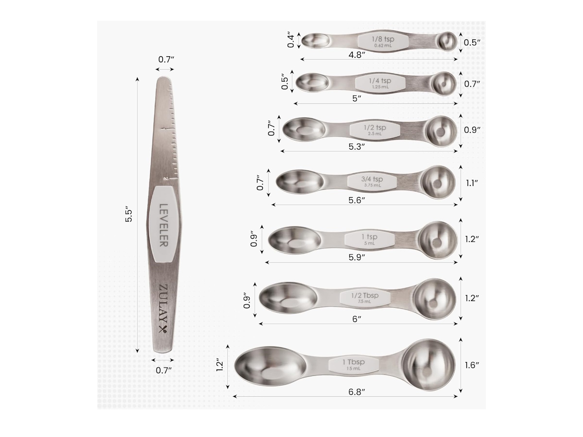 Zulay Kitchen Magnetic Measuring Spoons