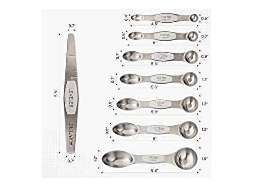 Zulay Kitchen Magnetic Measuring Spoons