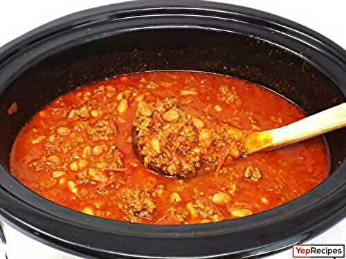 Slow Cooker Ground Beef Chili