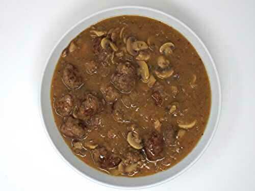 Salisbury Steak Meatballs and Mushroom Gravy