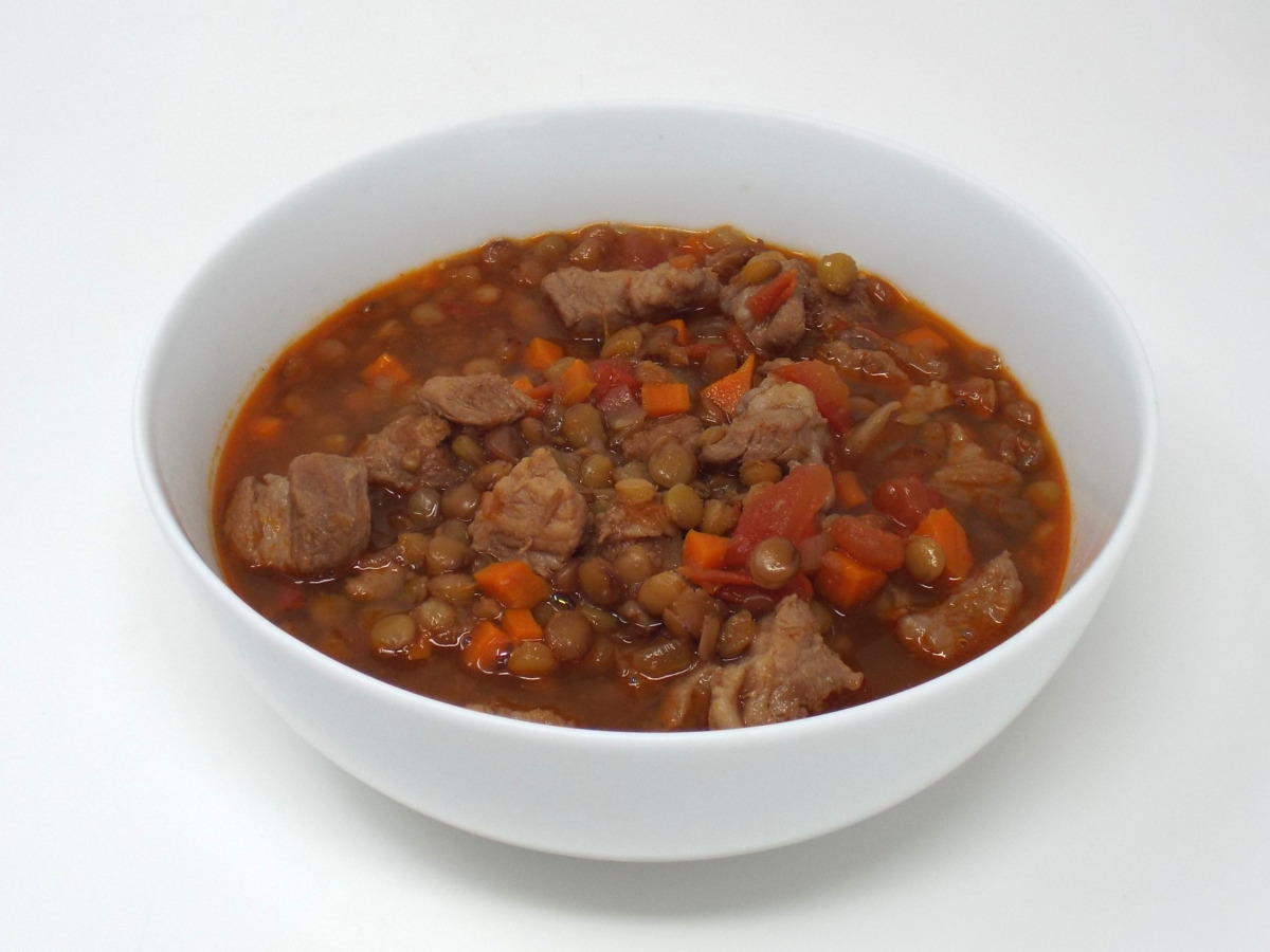 Spicy Pork and Lentil Soup