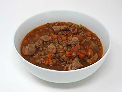 Spicy Pork and Lentil Soup