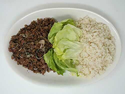 Pork Larb with Steamed Rice