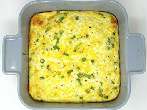 Cottage Cheese and Green Onion Breakfast Casserole