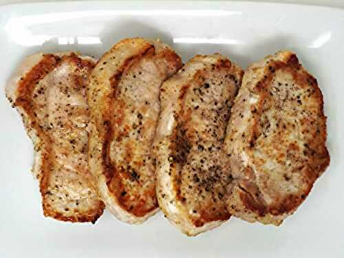 Oven Baked Boneless Garlic and Pepper Pork Chops